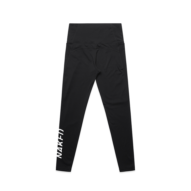 Naked Womens Active Leggings (Black)