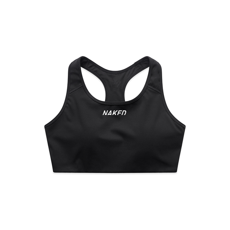 Naked Womens Active Bra Top (Black)