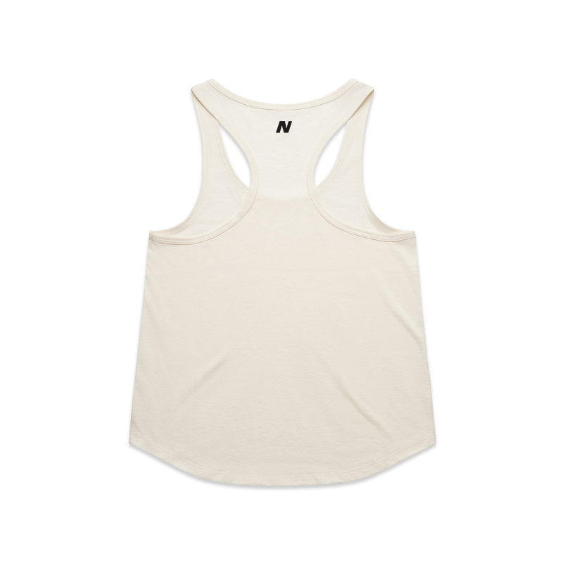 Naked Womens Active Blend Racerback Singlet (Ecru)