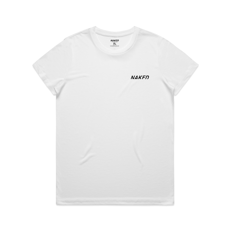 Naked Womens Active Tee (White)